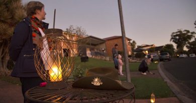 ANZAC Day 2020 in Kiama Downs NSW. Photo by Brian Hartigan.