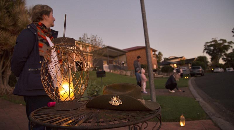 ANZAC Day 2020 in Kiama Downs NSW. Photo by Brian Hartigan.