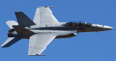 A RAAF F/A-18F at Avalon Airshow. Photo by Brian Hartigan.