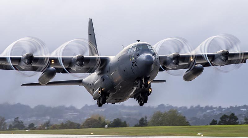 Royal New Zealand Air Force C-130H Hercules aircraft are transporting vital emergency supplies to Fiji and Vanuatu following Tropical Cyclone Harold. NZDF photo.