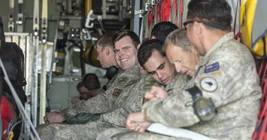 New Zealand Defence Force personnel onboard a Royal New Zealand Air Force C-130H Hercules on their way home after more than five months deployment in Iraq followed by two weeks in isolation to meet COVID-19 requirements. The Hercules dropped members off in Hamilton, Tauranga, Wellington, Christchurch and at RNZAF Base Ohakea in Manawatū before returning to RNZAF Base Auckland later today. NZDF photo.