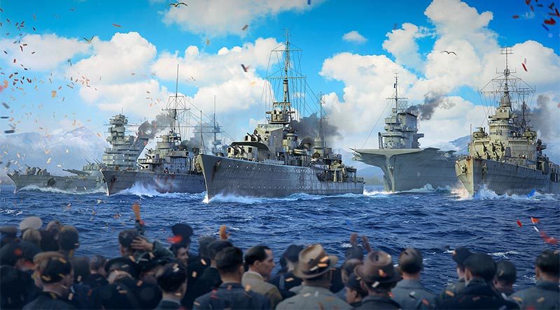 World of Warships naval review for VE Day 75th anniversary