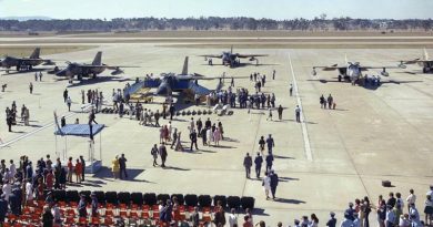 The arrival of the F-111 aircraft at RAAF Base Amberley in June 1973.