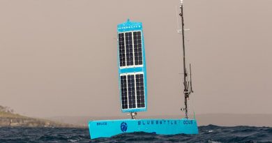 A Bluebottle unmanned surface vessel operates in Jervis Bay during a a capability demonstration. Photo by Able Seaman Steven Thompson.