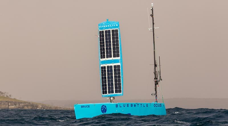 A Bluebottle unmanned surface vessel operates in Jervis Bay during a a capability demonstration. Photo by Able Seaman Steven Thompson.