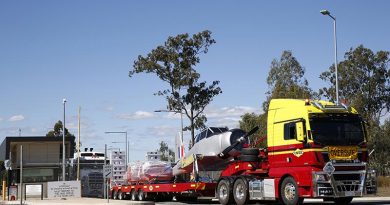 Winjeel A85-403 departs RAAF Base Amberley on its way to Townsville – or is it? Photo (with ambiguous caption) by Corporal Colin Dadd.