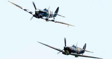 Royal Air Force Battle of Britain Memorial Flight Spitfires. Photo by LPhot Ben Corbett. UK MoD photo. Crown copyright.