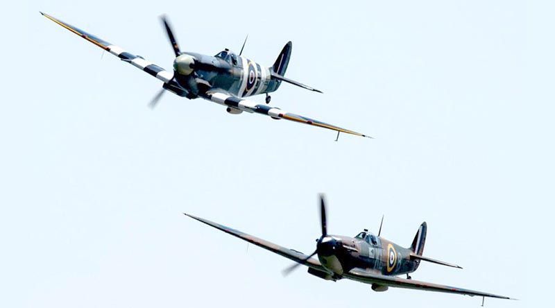 Royal Air Force Battle of Britain Memorial Flight Spitfires. Photo by LPhot Ben Corbett. UK MoD photo. Crown copyright.