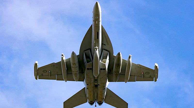 A Royal Australian Air Force EA-18G Growler. Photo by Chief Petty Officer Cameron Martin.