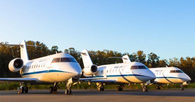 Retired RAAF Bombardier Challenger 604 now in service with RACQ LifeFlight Rescue. Photo courtesy RACQ LifeFlight Rescue.