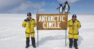 Lance Corporal Stewart Cox, left, and Sapper Luke Carey on Operation Southern Discovery in Antarctica.