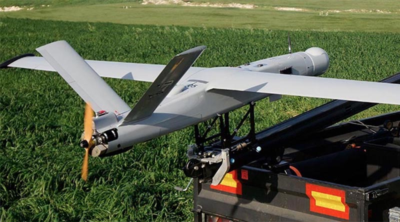 A BlueBird Aero Systems ThunderB UAV powered by a Currawong Engineering engine. BlueBird Aero Systems photo.