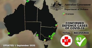 Defence's COVID-19 case map