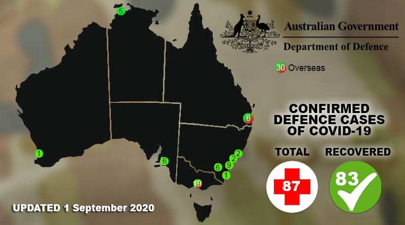 Defence's COVID-19 case map