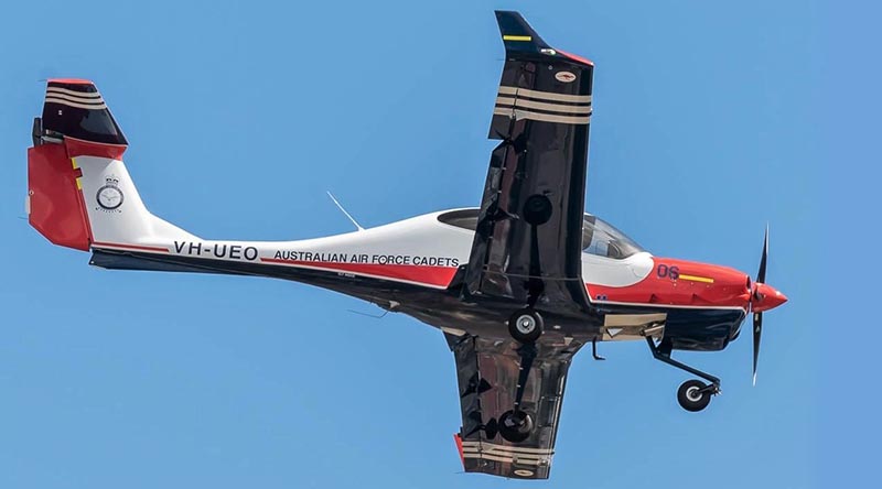 DA40 NG ‘VH-UEO’ on final approach to Essendon Airport to refuel on 10 September 2020. Photo credited to CPL(AAFC) Edward Vincent of EFTS and aircraft spotters group at Essendon Airport.