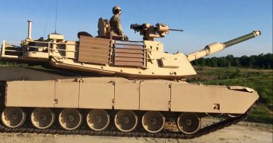 US Army Abrams tank fitted with Kongsberg low-profile RWS. Image supplied by Kongsberg.