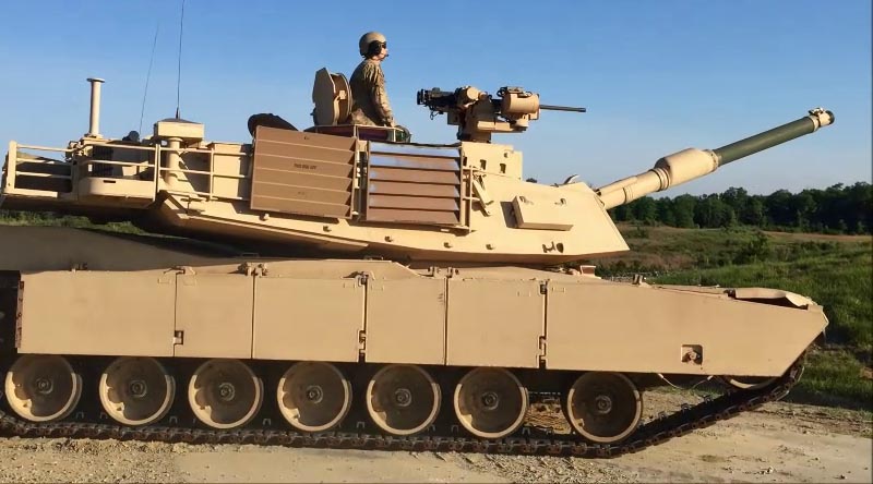 US Army Abrams tank fitted with Kongsberg low-profile RWS. Image supplied by Kongsberg.