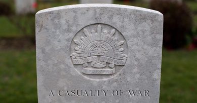 A headstone of an unknown Australian soldier. Photo by Corporal Jake Sims.