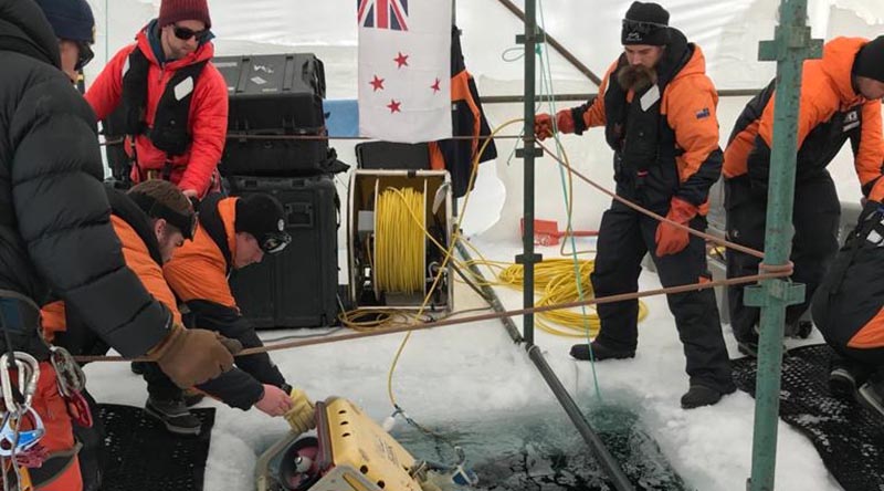 NZDF personnel test equipment during a training exercise at Lake Alta in the Remarkables mountain range near Queenstown in preparation for deploying to Antarctica this summer. NZDF photo.