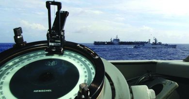 Exercise Malabar 2007 action in the north-west Indian Ocean as seen from HMAS Adelaide. Photographer unknown.