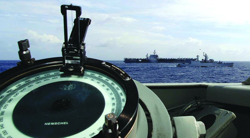 Exercise Malabar 2007 action in the north-west Indian Ocean as seen from HMAS Adelaide. Photographer unknown.