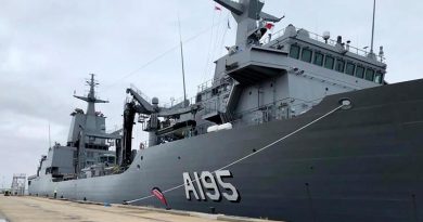 After four weeks at sea, NUSHIP Supply arrived at Fleet Base West on Friday 2 October 2020 to commence her Australian fit-out. ADF photo.