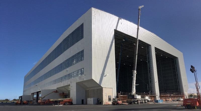 Outfitting hall B22 at Osborne South shipyard, featuring 30m wide by 34m high ‘gigadoors’. Image supplied.