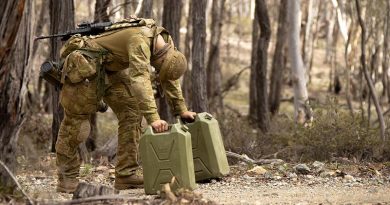 An Australian Army staff cadet grabs a brief rest during Exercise Shaggy Ridge at Majura Training Area in Canberra, ACT. Photo by Signalman Robert Whitmore.