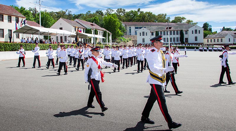 The 137th Graduating Class from the Royal Military College – Duntroon march off the parade ground for the final time. Photo by Sergeant Glen McCarthy.