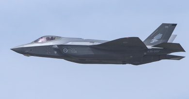 F-35 009 at RAAF Base Williamtown. Photo by Brian Hartigan.