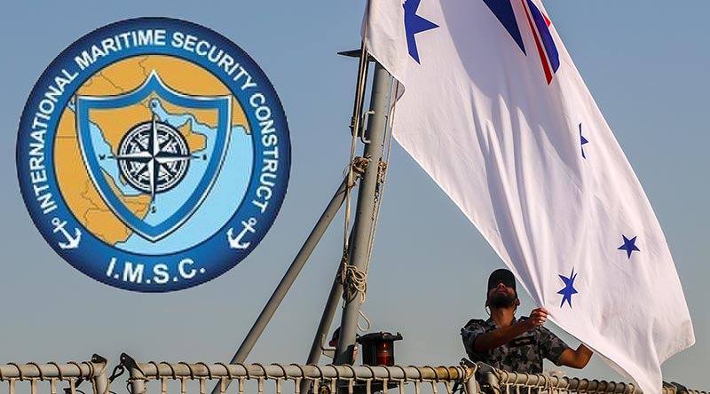 FILE PHOTO (February 2020): A Royal Australian Navy sailor adjusts the Australian White Ensign aboard HMAS Toowoomba during a VIP visit to the ship. US Army photo by Specialist Duong Le.