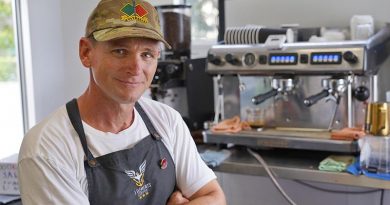 Tim Thomas, ex commando, now coffee-shop owner – and veteran advisor for a Gallipoli Medical Research Foundation study. Photo supplied.