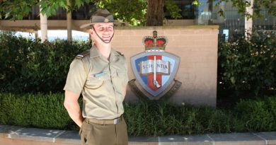 Officer Cadet James Boidin at the Australian Defence Force Academy.