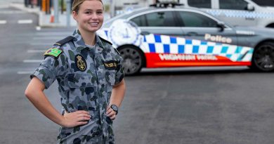 Seaman Sophie Van Der Linden at Sydney Airport during Operation COVID-19 Assist. Photo by Leading Seaman Nadav Harel.