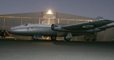 A Canberra Bomber at RAAF Base Amberley. Photo by Corporal Errol Jones.