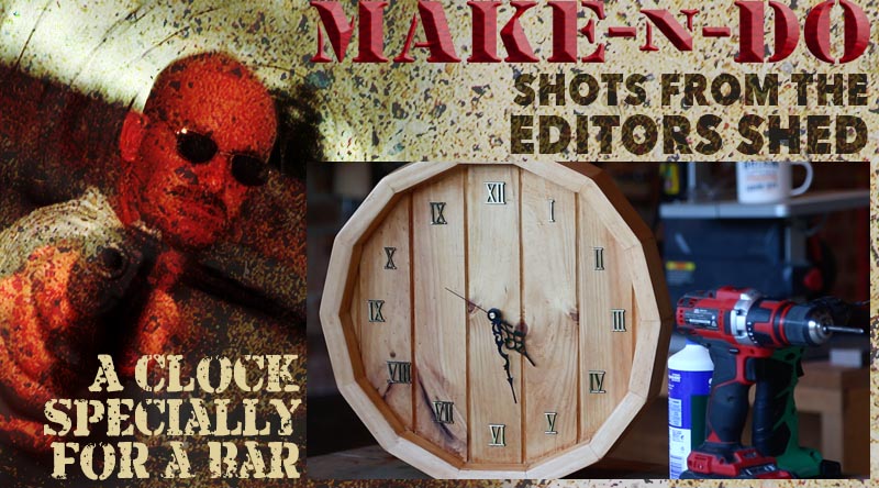 Make-n-Do style clock for a bar