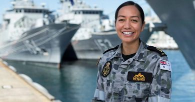 Leading Seaman Simone Henare at Fleet Base East, Sydney. Photo by Leading Seaman Jarrod Mulvihill.