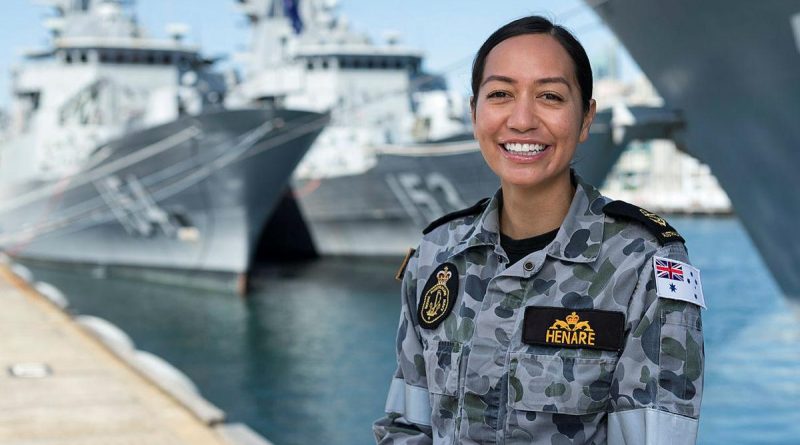 Leading Seaman Simone Henare at Fleet Base East, Sydney. Photo by Leading Seaman Jarrod Mulvihill.