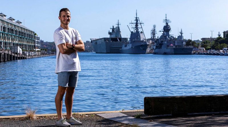 Able Seaman Cooper Blackwood is back on his feet after suffering a paralysing injury. Photo by Leading Seaman Nadav Hare.