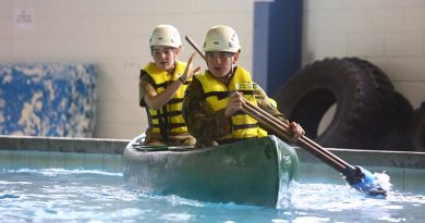 Australian Army Cadets participate in water-based activities during the Chief of Army's Team Challenge at Puckapunyal. Photo by Sergeant Brian Hartigan.
