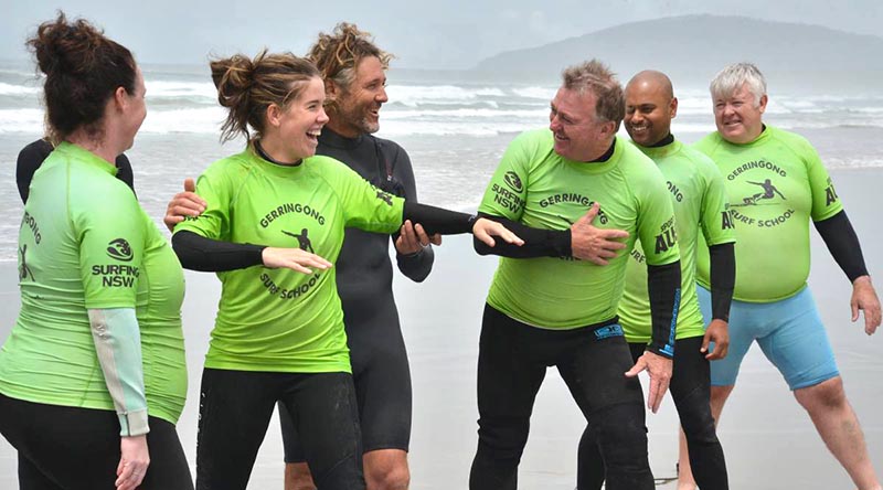 Participants in the first Veterans Surfing Program, which was launched at Gerroa, NSW, on 10 February 2021. Story and photo courtesy Robert Crawford, South Coast Register.