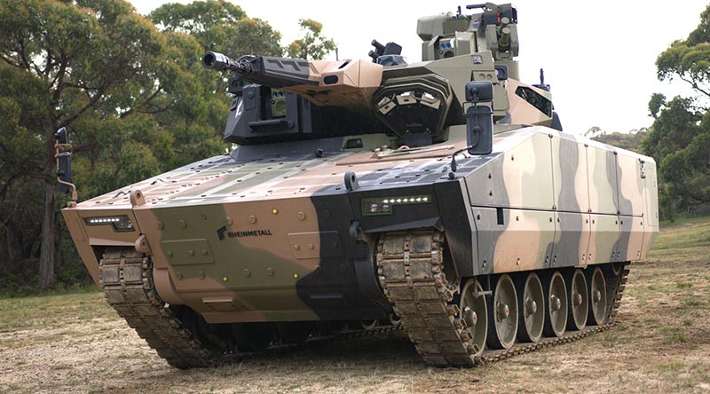 Lynx KF41 in Australia for risk mitigation testing. Photo supplied by Rheinmetall.