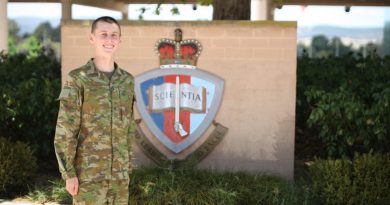 Officer Cadet Joseph Merchant has recently been appointed to the Army and is attending the Australian Defence Force Academy.