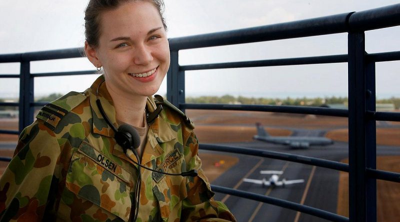 Then Flight Lieutenant Nikki Olsen at No. 44 Wing Detachment Darwin in 2009. Photo by Corporal Melina Mancuso.