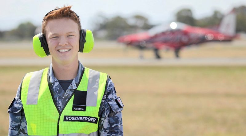 Flying Officer Ryan Rosenberger, Base Airfield Engineering Officer (BAEO), No. 30 Squadron, RAAF Base East Sale, Victoria. Photo by POIS Rick Prideaux.