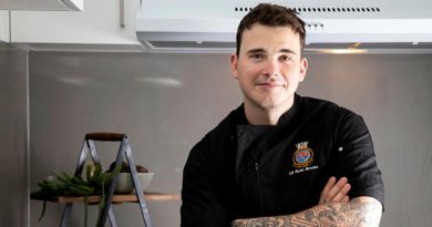 Leading Seaman Ryan Brooks in the Chief of Navy’s galley at Russell Offices, Canberra. Photo by Petty Officer Lee-Anne Cooper.