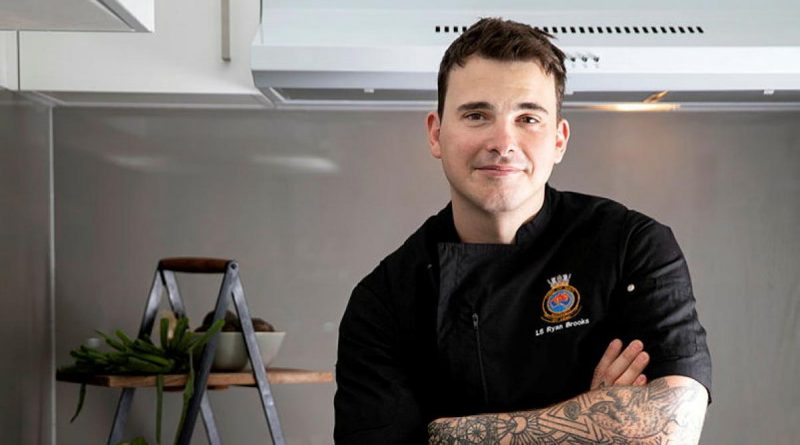 Leading Seaman Ryan Brooks in the Chief of Navy’s galley at Russell Offices, Canberra. Photo by Petty Officer Lee-Anne Cooper.