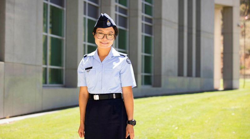 Aircraftwoman Ayumi Kono at Russell Offices, Canberra. Photo by Leading Aircraftman Adam Abela.