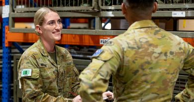 Private Ashleigh Walsh, from the 3rd Battalion, Royal Australian Regiment, works as a warehouse coordinator managing and maintaining equipment and weapons systems for the battalion. Photo by Corporal Brodie Cross.