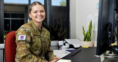 Lance Corporal Chloe-Meg Cooper, of 3rd Combat Engineer Regiment, at Lavarack Barracks, Townsville. Photo by Corporal Brodie Cross.